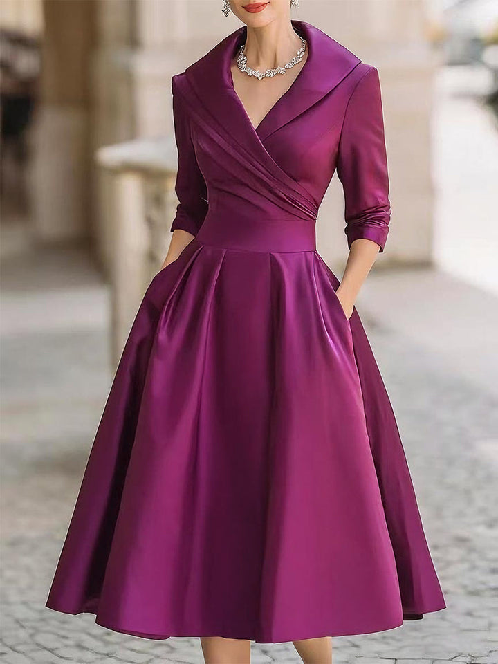 AliceLeon™ | Satin Midi Dress