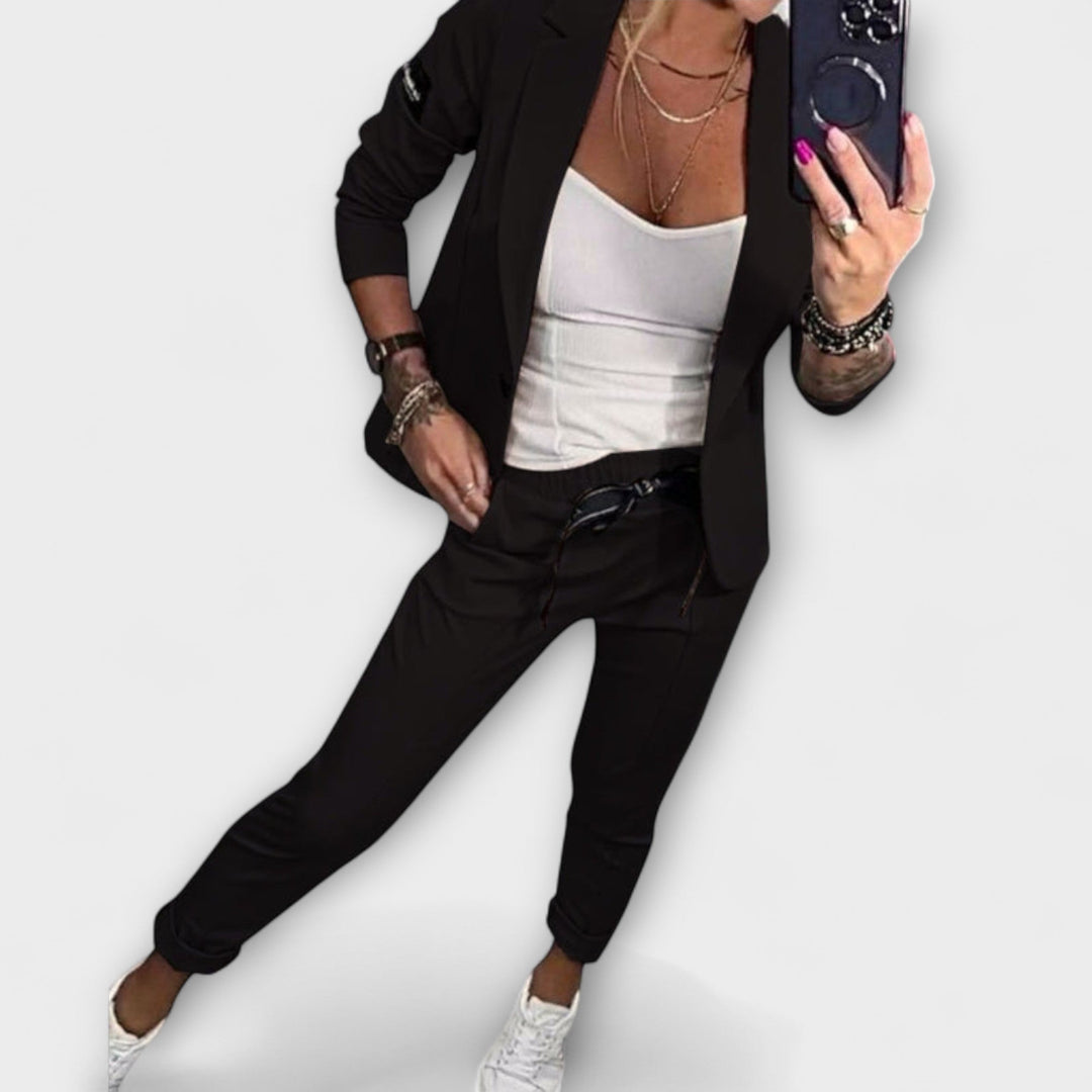 Jamie | Elegant Set of Top, Jacket, and Pants.