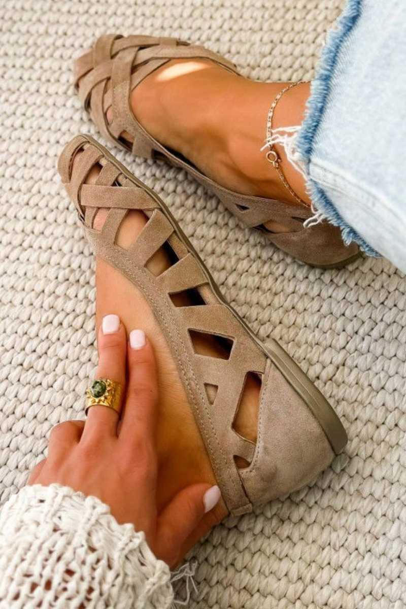 ODETTE | Woven Upper Flat Sandals