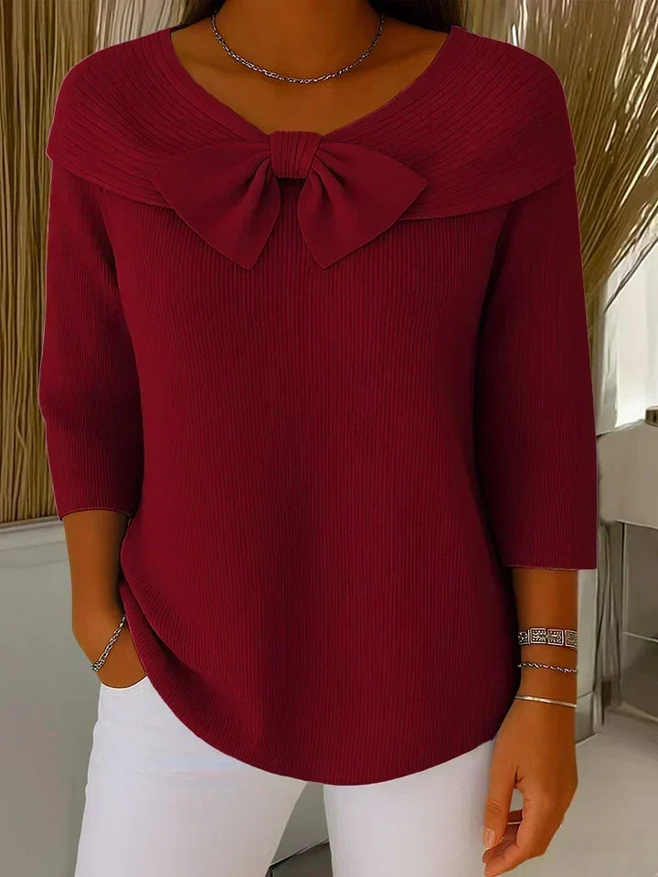 Trinidad | Pullover with Knot and Crew Neck