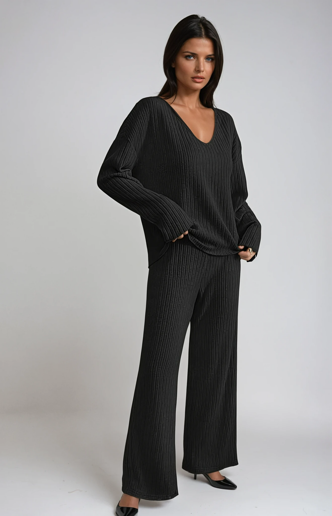 Evangeline - Ribbed Knit Lounge Set
