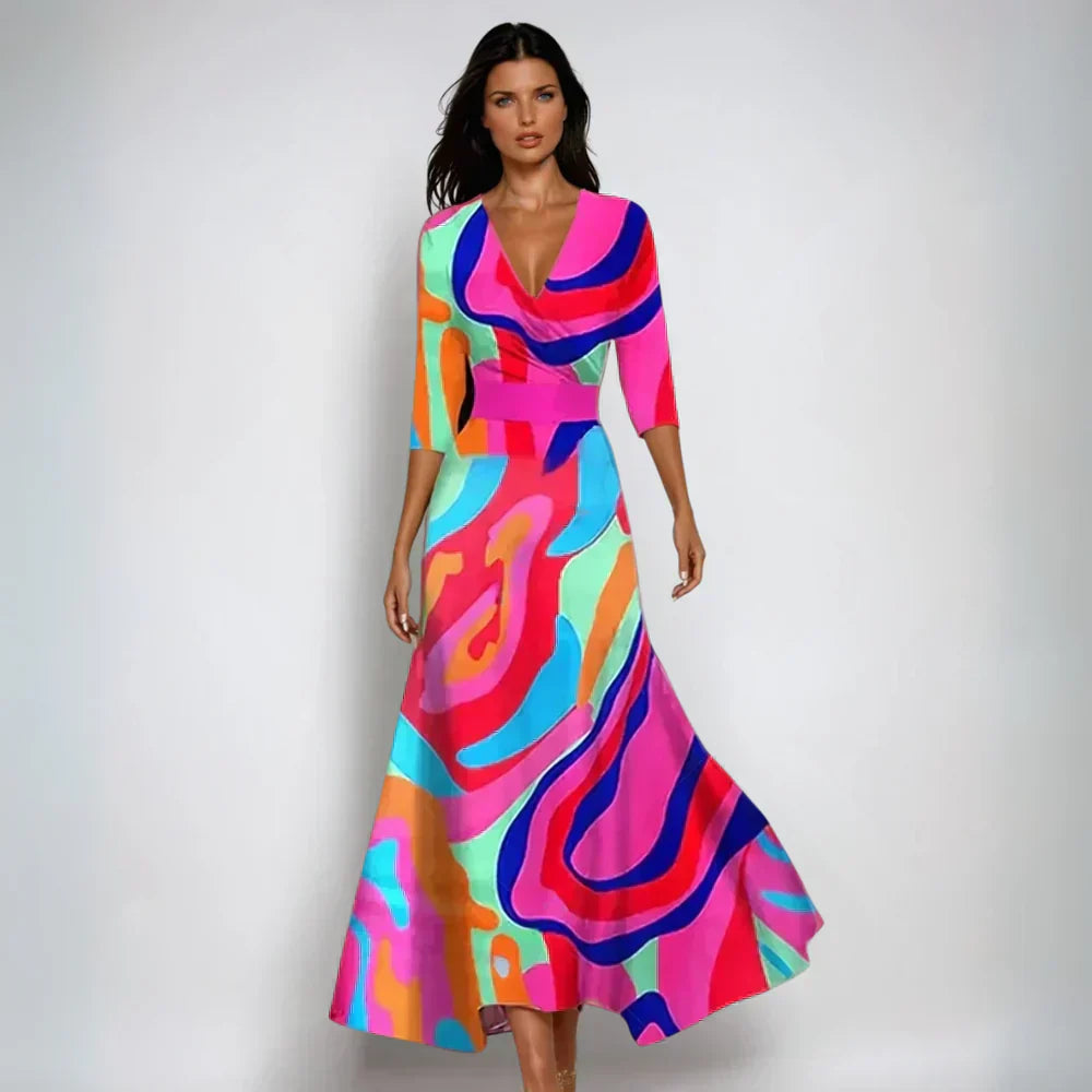Julia™ | Floral Wrap Maxi Dress