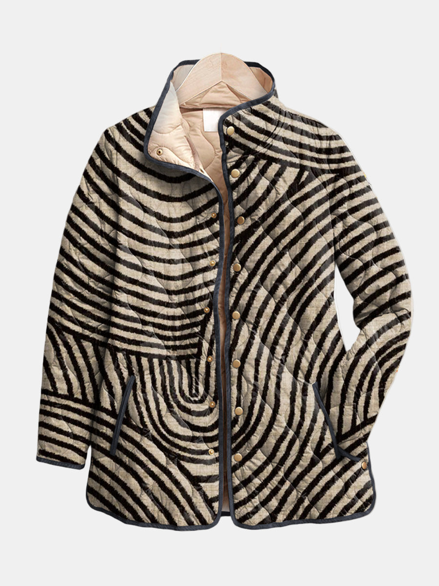 Léa | Quilted Striped Jacket