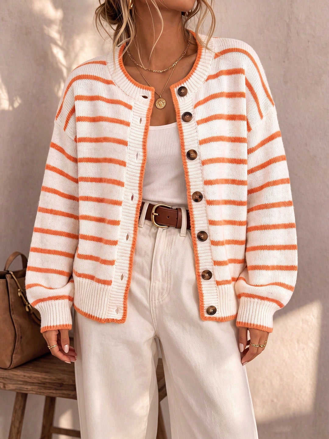 Céliane | Striped Knit Cardigan