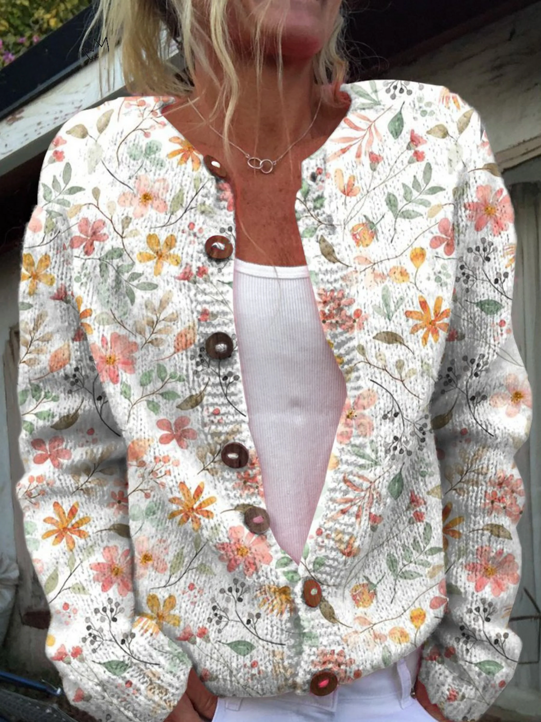 Greta™ | Vintage Floral Print Cardigan