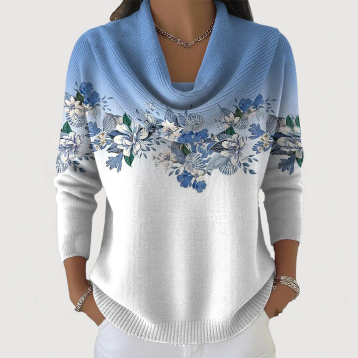 Alba | Floral Cowl Neck Pullover