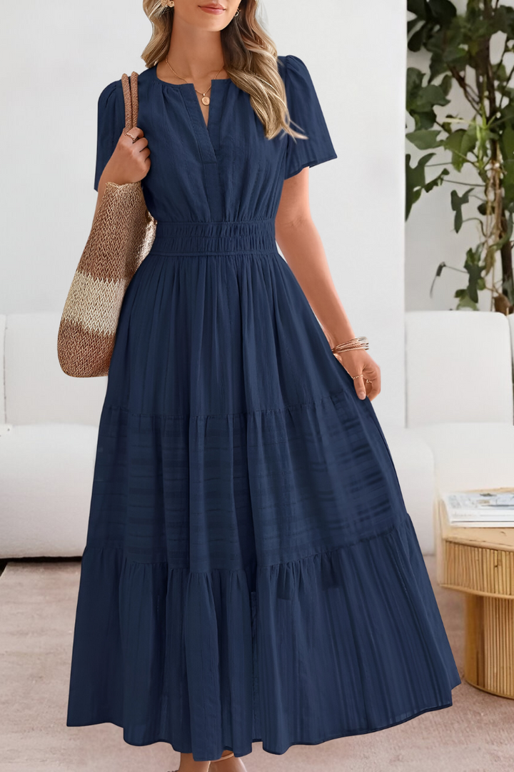 FREYA – SUNLIT CHARM TIERED MAXI DRESS
