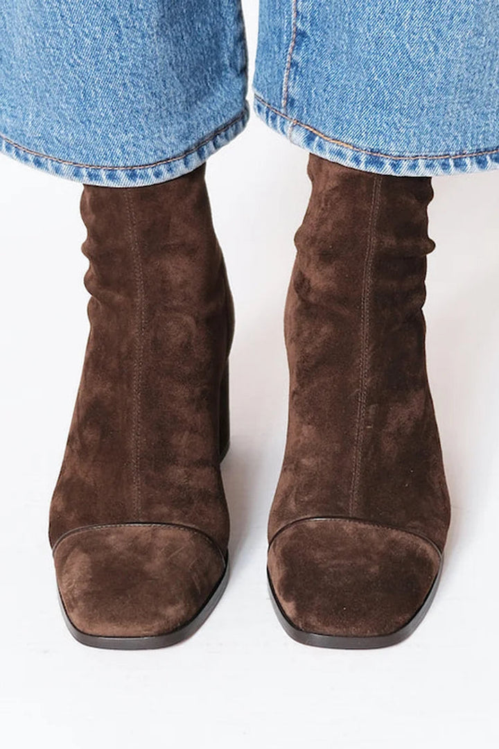 Luna | Square Toe Heeled Boots