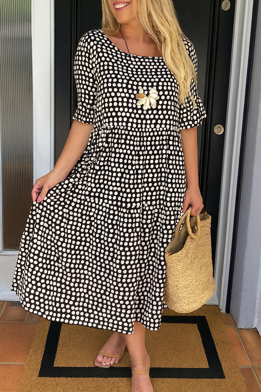 Irene | Short Sleeve Midi Dress