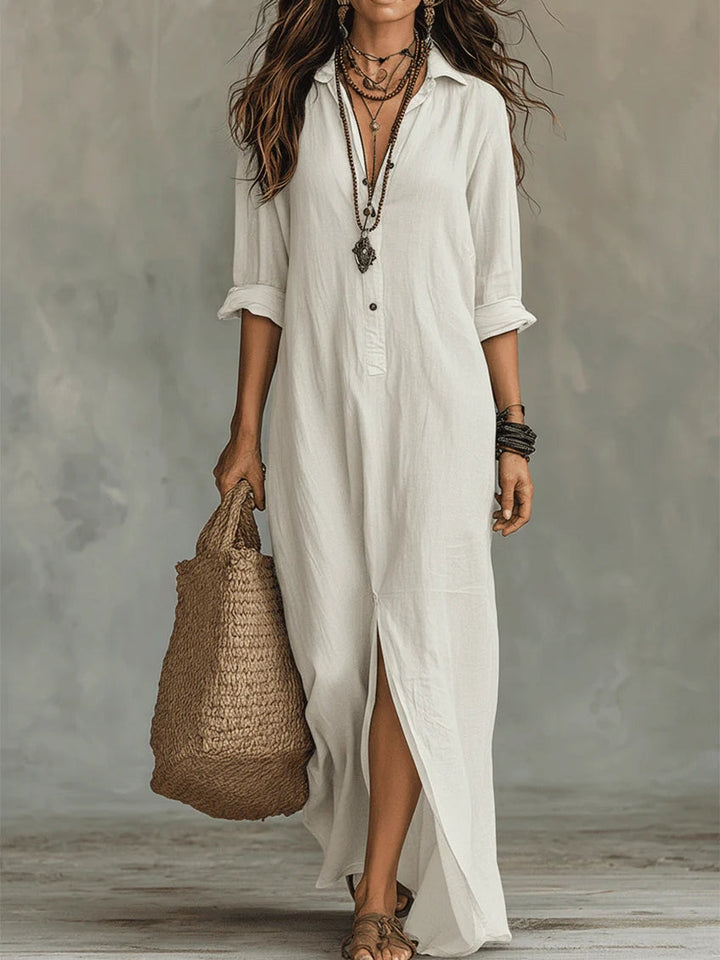 Alessia | Premium Maxi Dress with Buttons
