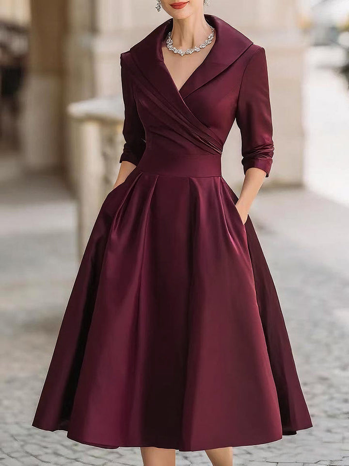 AliceLeon™ | Satin Midi Dress