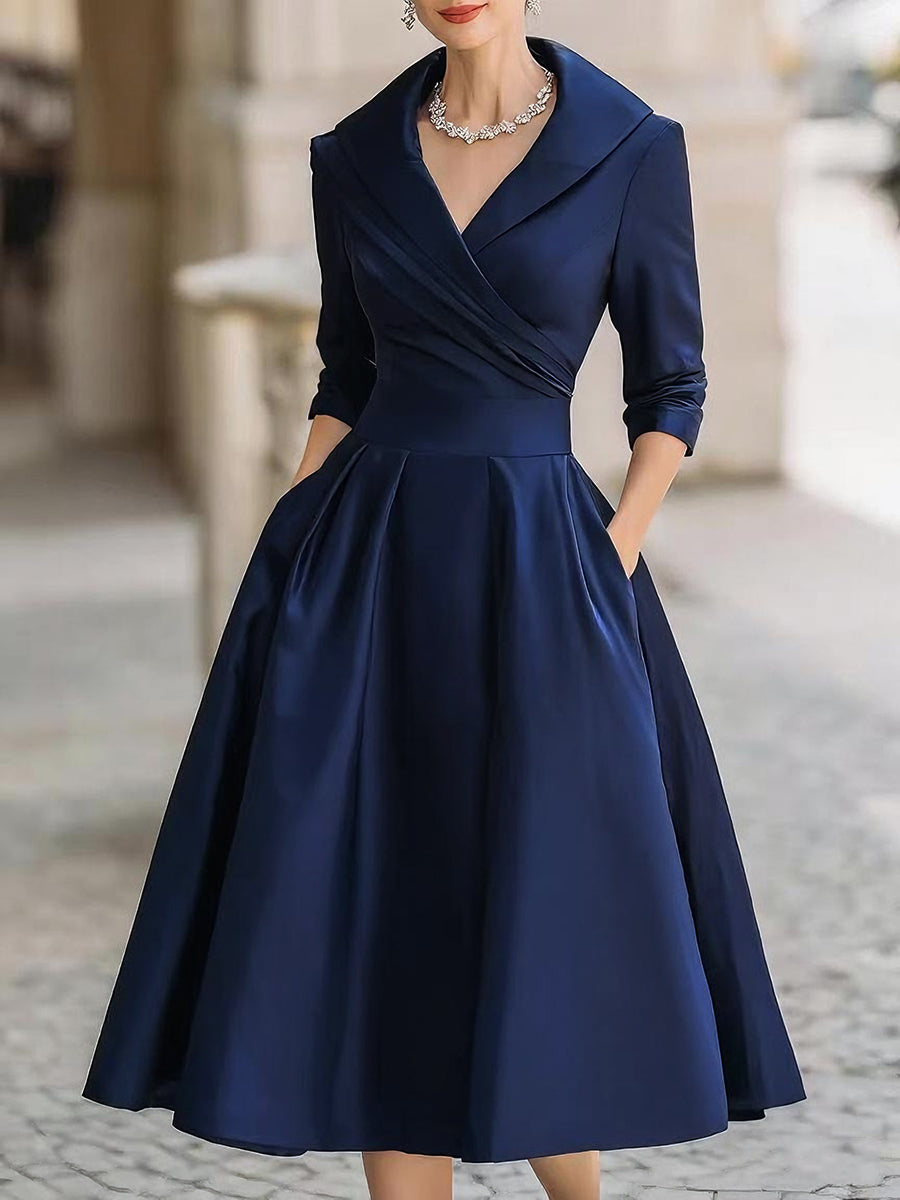 AliceLeon™ | Satin Midi Dress