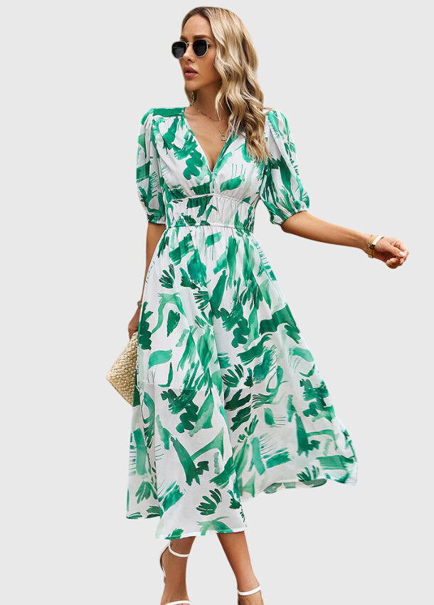 Jamie | Flattering Floral Midi Dress