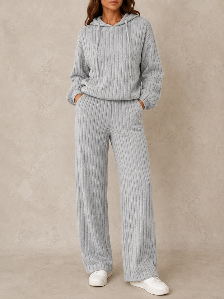 Cozy Hooded Sweatshirt and Joggers Two-Piece Set