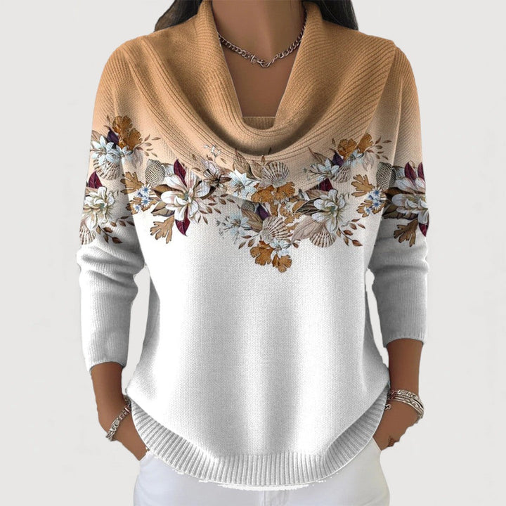 Alba | Floral Cowl Neck Pullover