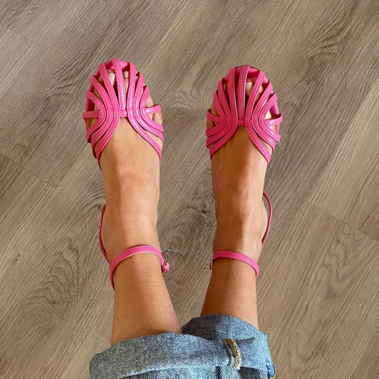 RUTH | Round Toe Strap Sandals