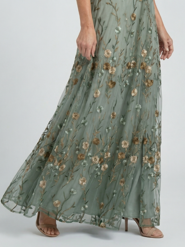 Selora | Halter Bloom Flow Maxi Dress.