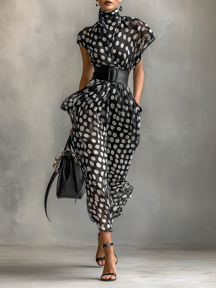 AliceLeon™ | Maxi Dress with Polka Dots