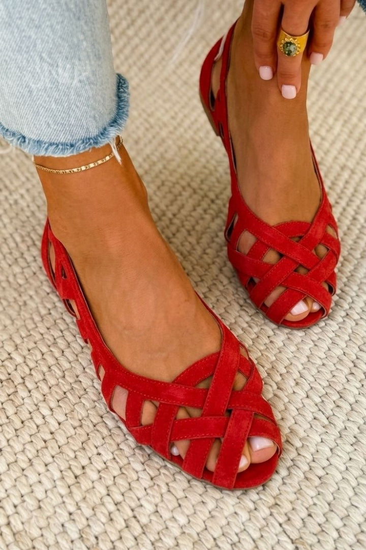 ODETTE | Woven Upper Flat Sandals