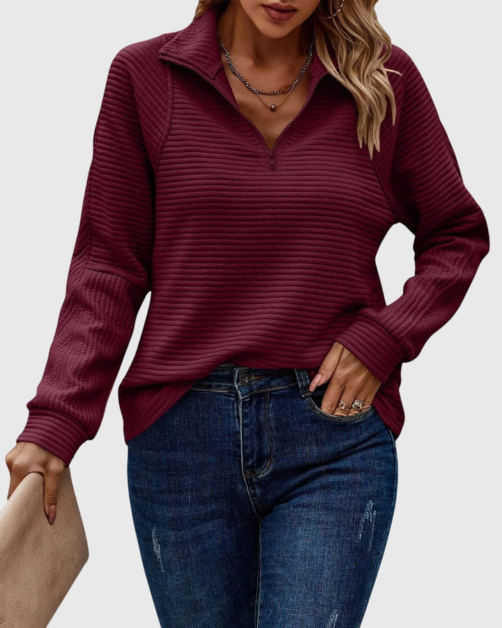 Abigail™ | Elegant Pullover with Zipper