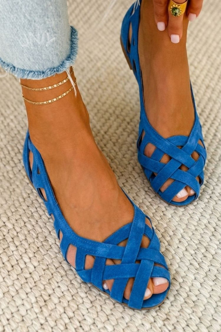 ODETTE | Woven Upper Flat Sandals