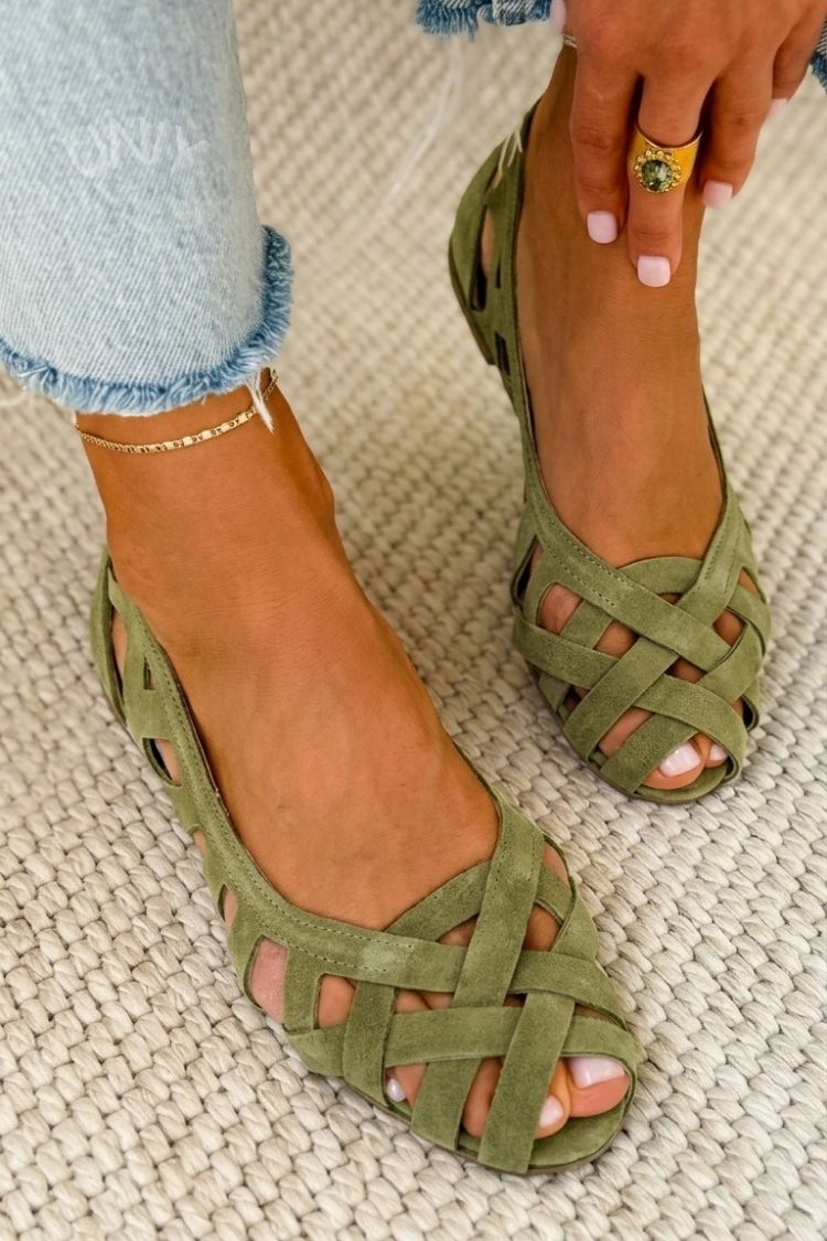 ODETTE | Woven Upper Flat Sandals