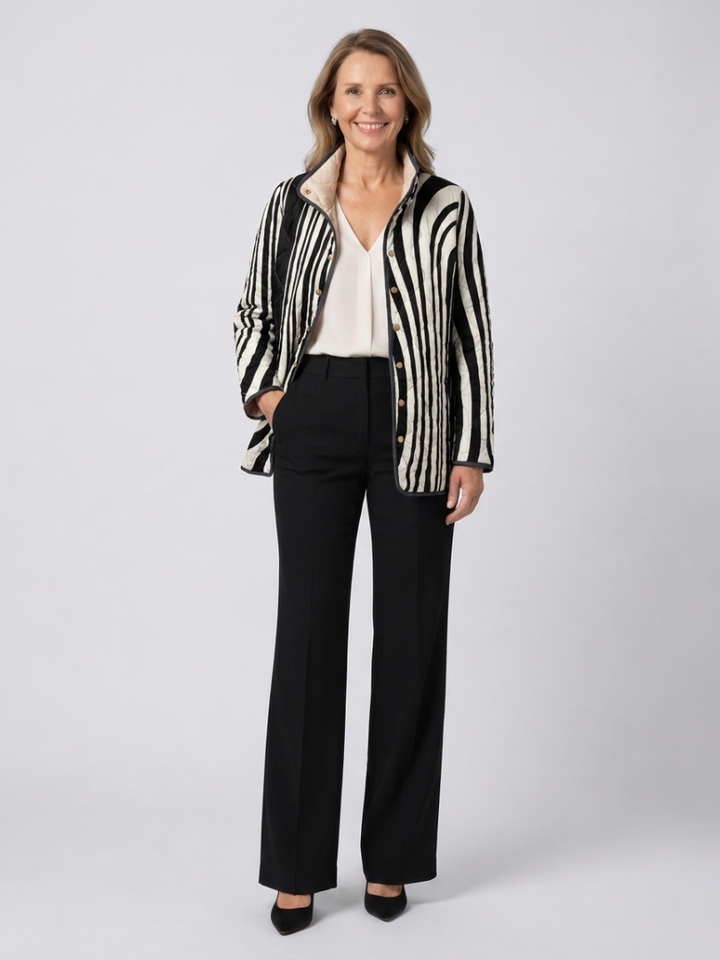 Sylvie | Quilted Striped Jacket