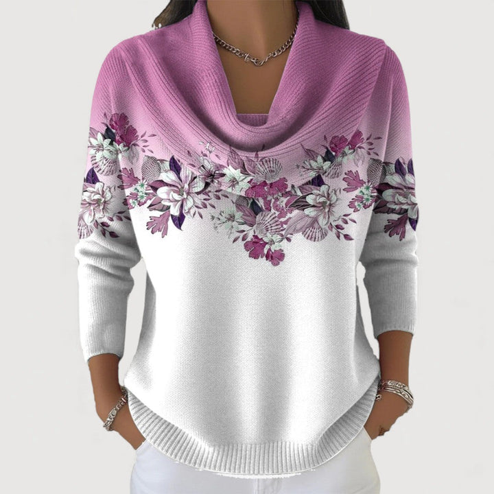 Alba | Floral Cowl Neck Pullover