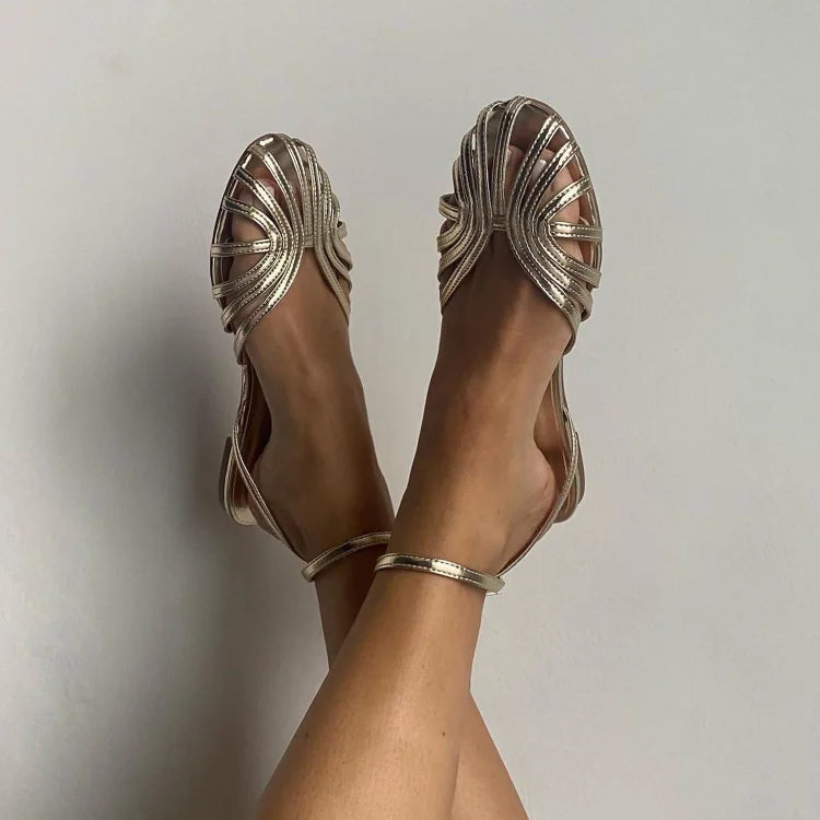 RUTH | Round Toe Strap Sandals