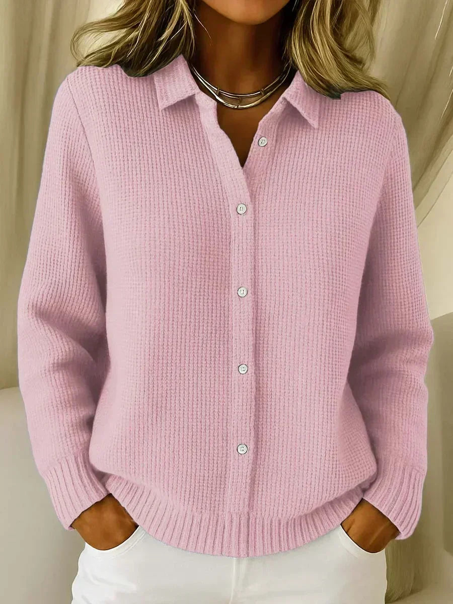 Carmela | Textured Knit Cardigan with Buttons