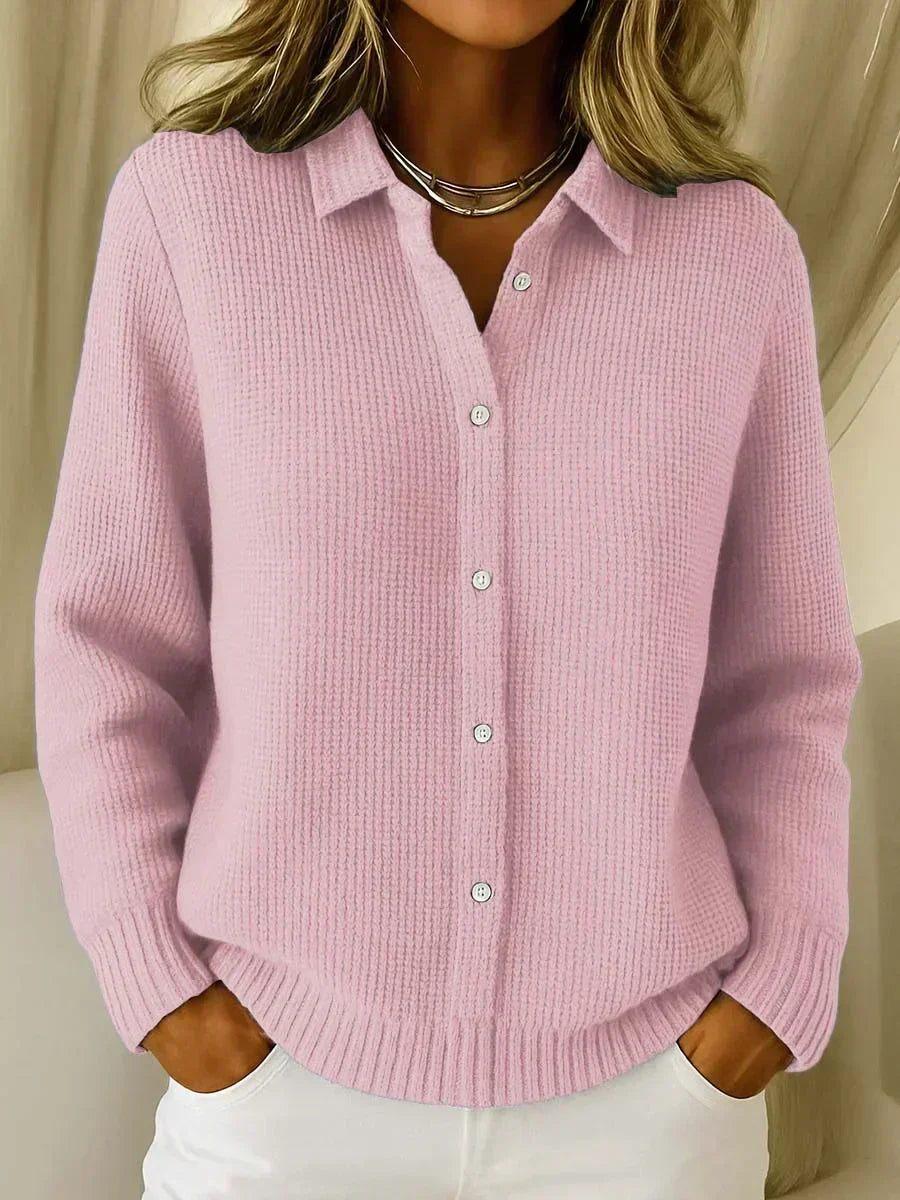 Carmela | Structured Knit Cardigan with Buttons