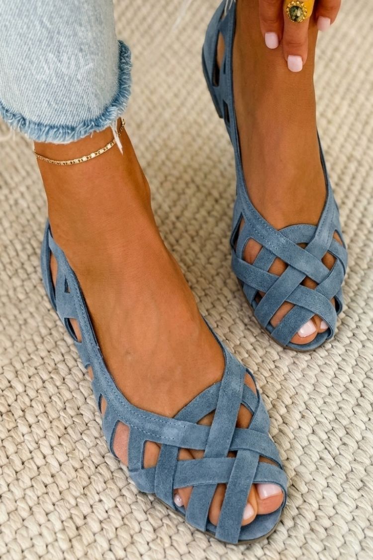 ODETTE | Woven Upper Flat Sandals