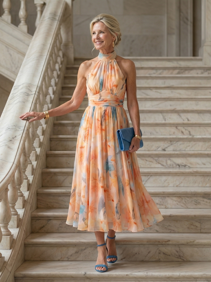 Violet & Grace™ | Soft Halter Midi Dress