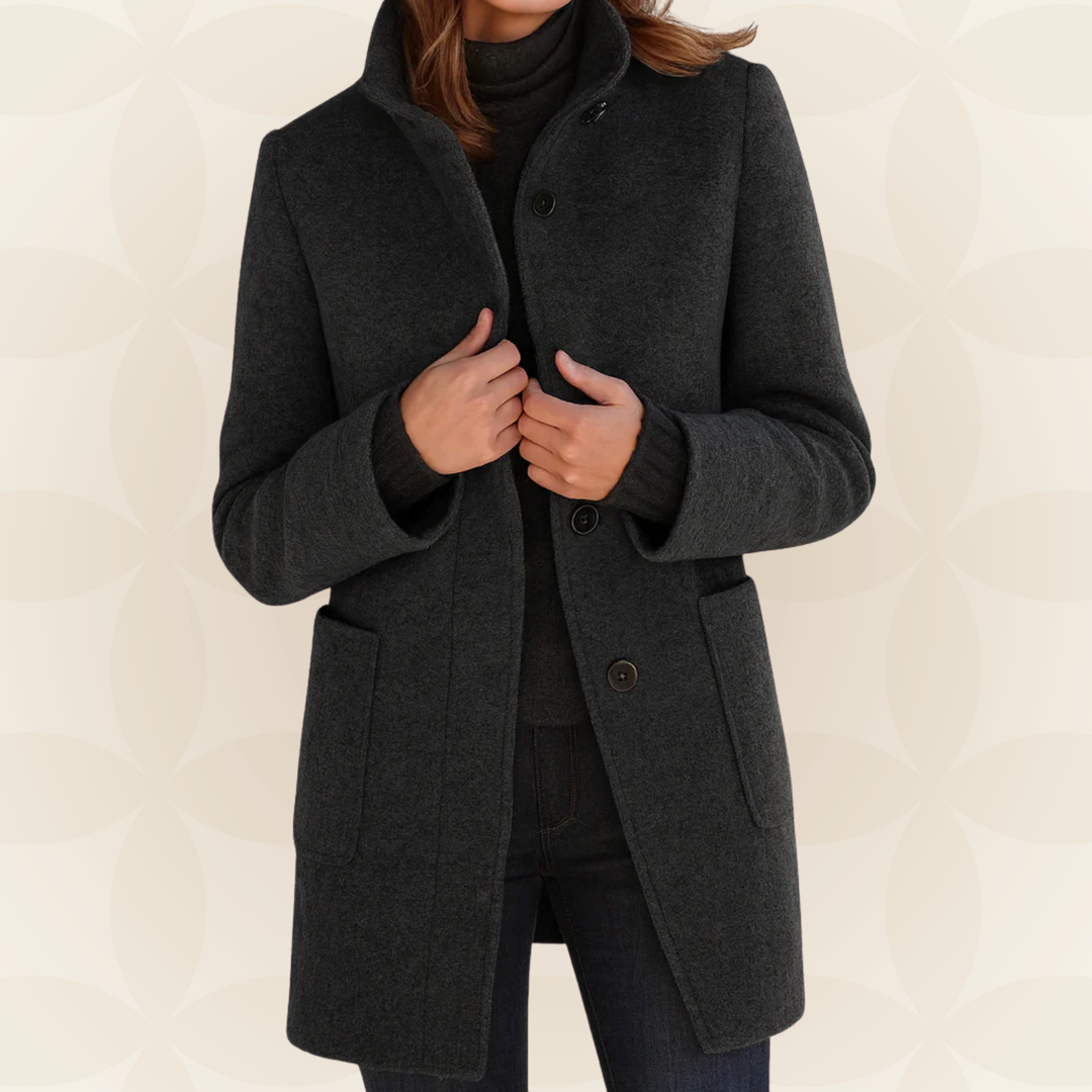 Anna | Comfortable Women's Coat with High Collar
