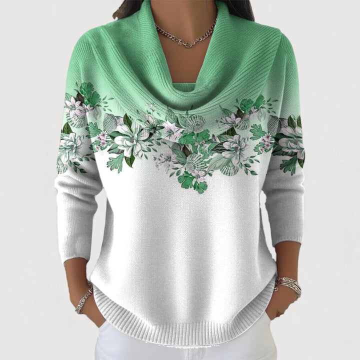 Alba | Floral Cowl Neck Pullover