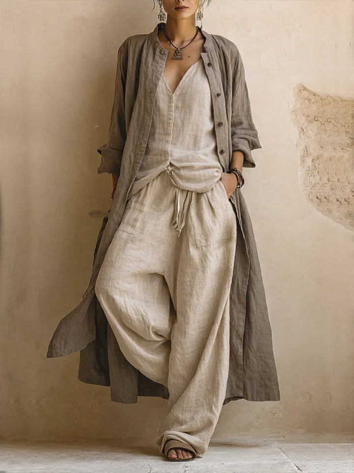Donatienne Complete — Three Pieces Long Bohemian Gilet