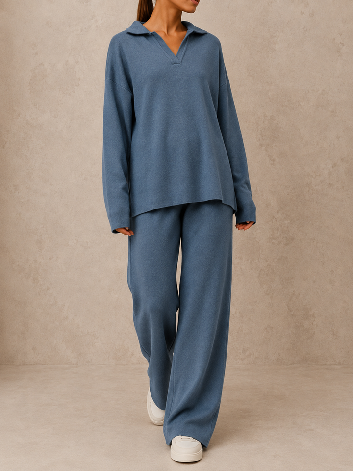 Elaine - Premium Sweatshirt and Joggers Tracksuit Two-Piece Set