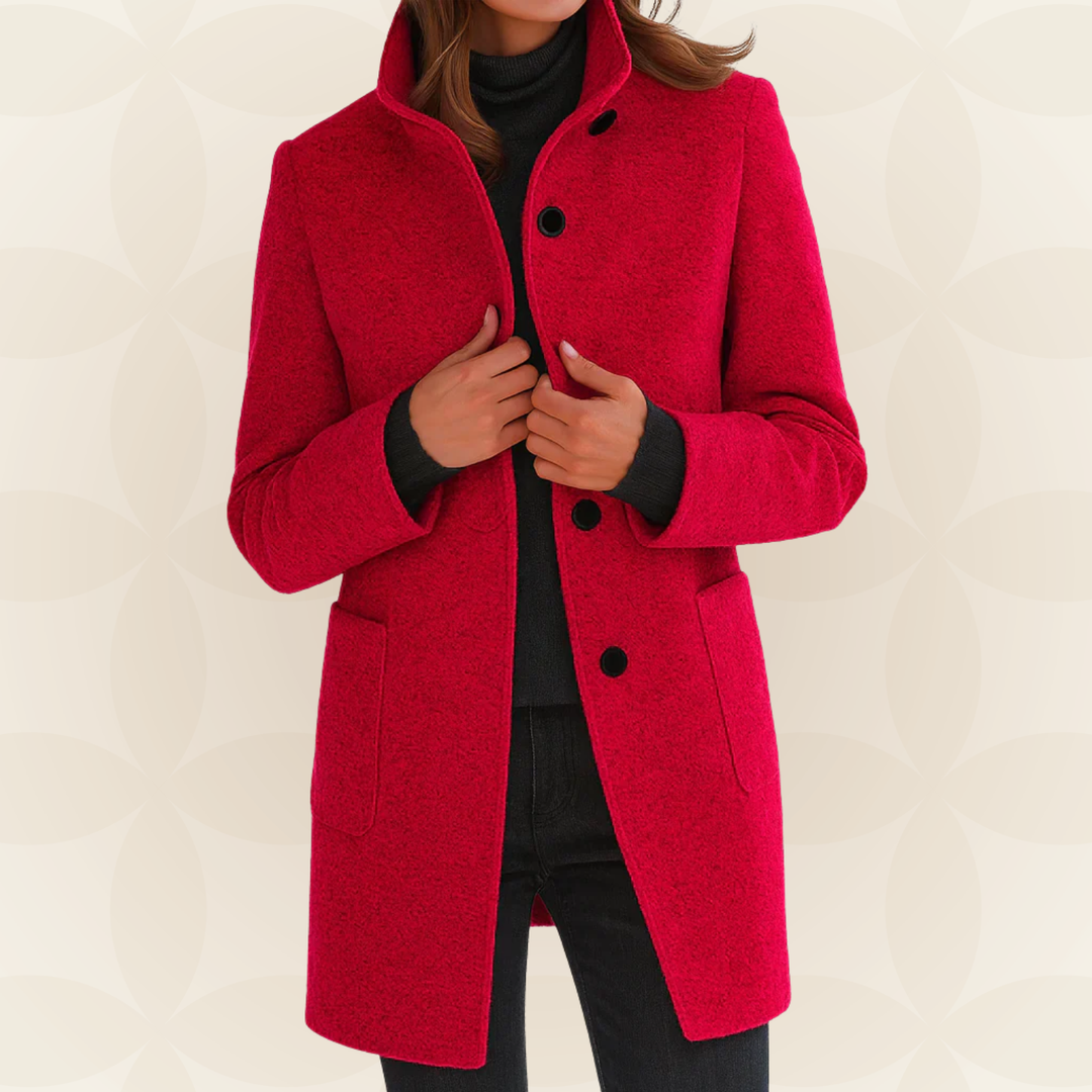 Anna | Comfortable Women's Coat with High Collar