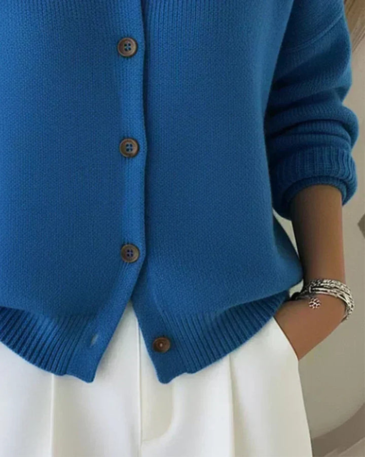 Vega | Knit Cardigan with Shirt Collar