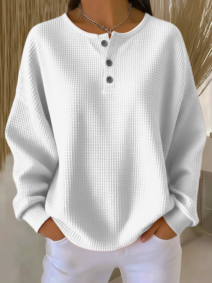 Milagros | Sweatshirt Henley Waffle