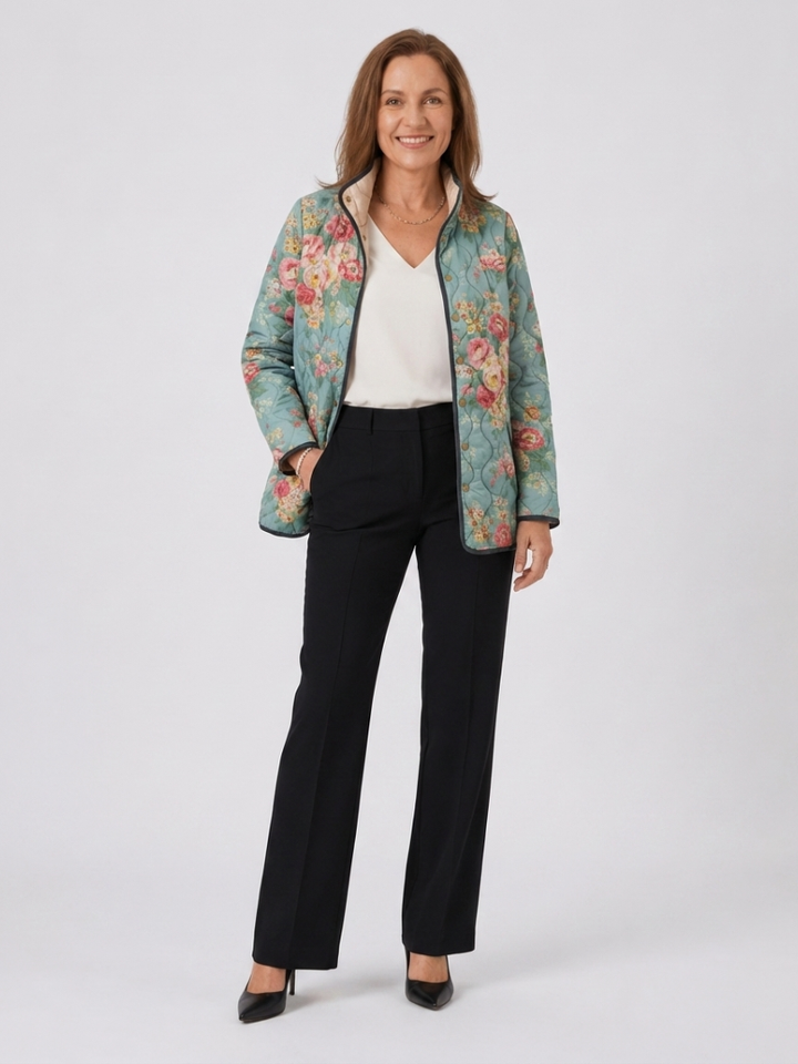Simone | Quilted Floral Jacket
