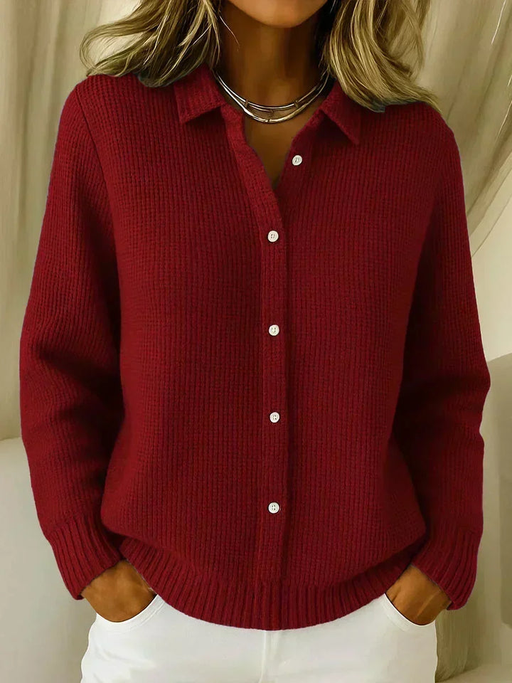 Carmela | Structured Knit Cardigan with Buttons