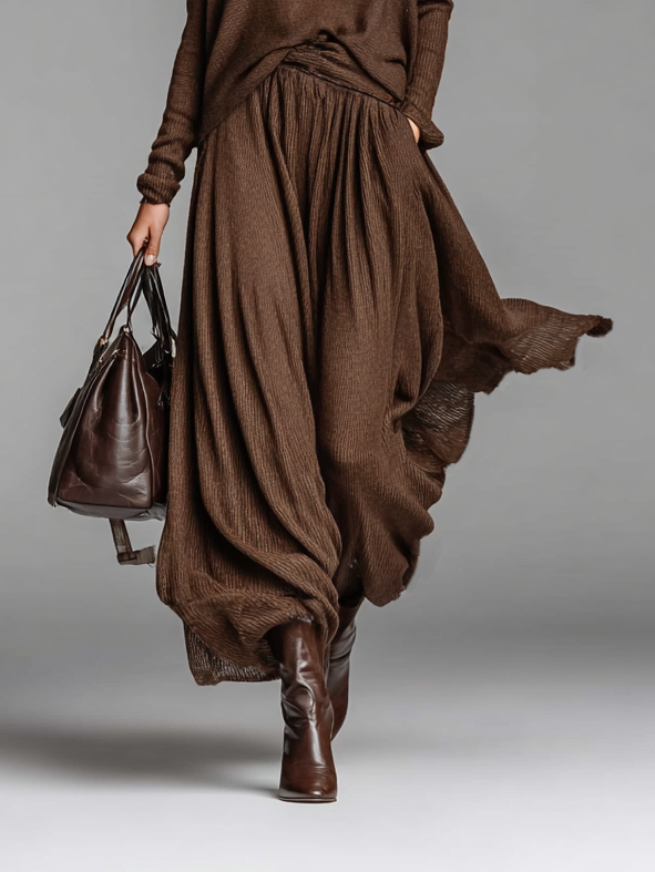 AliceLeon™ | Set of Skirt and Crew Neck Pullover