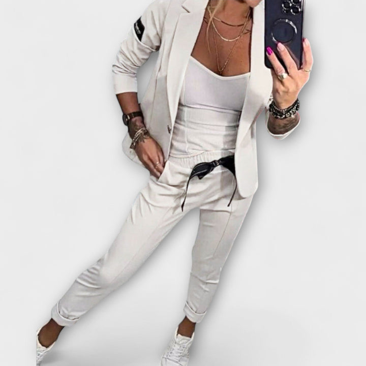 Jamie | Elegant Set of Top, Jacket, and Pants.