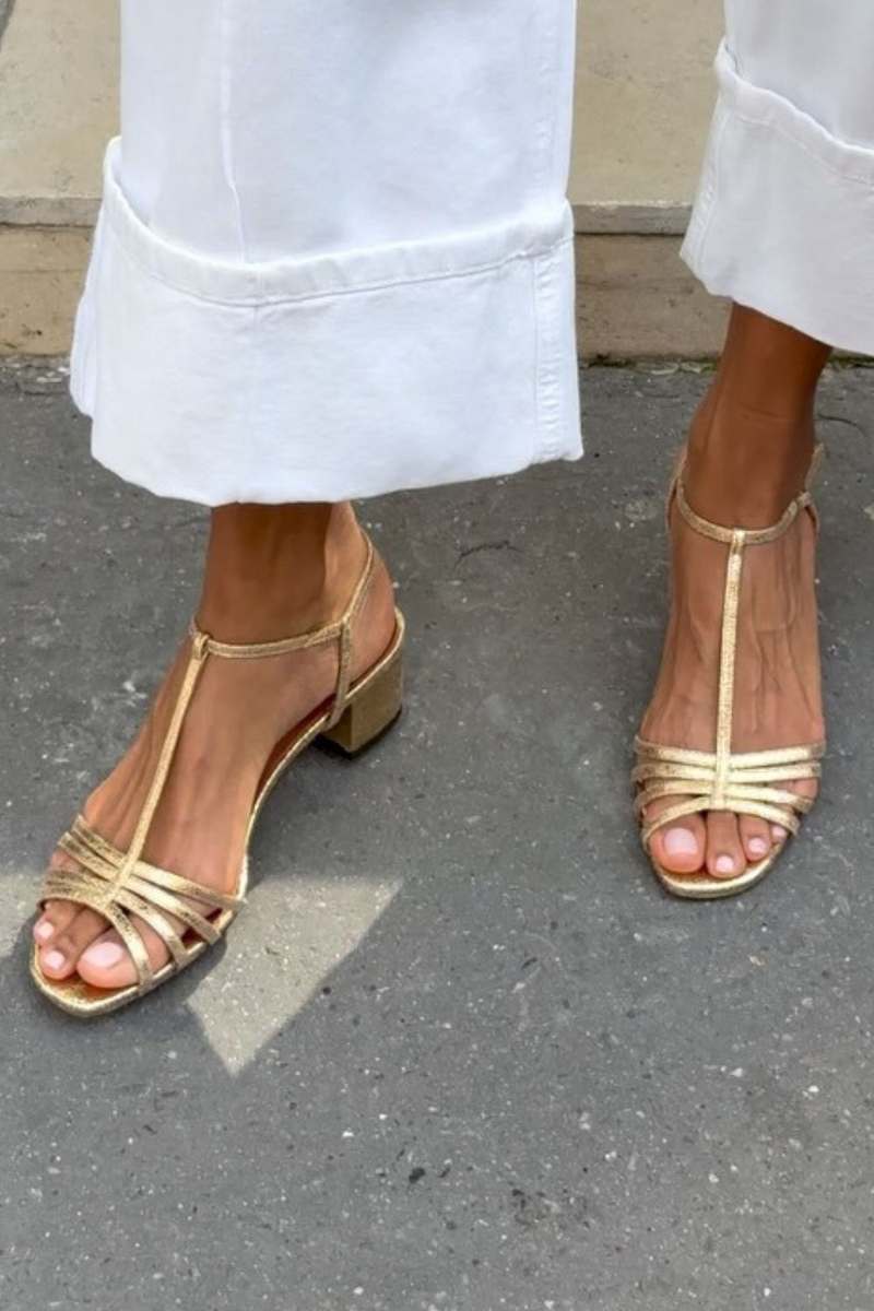 VIVIAN | Metallic Heeled Sandals