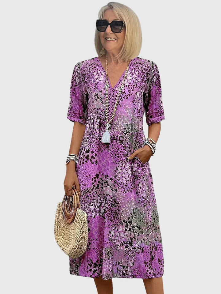 Jamie | Elegant Floral Midi Dress