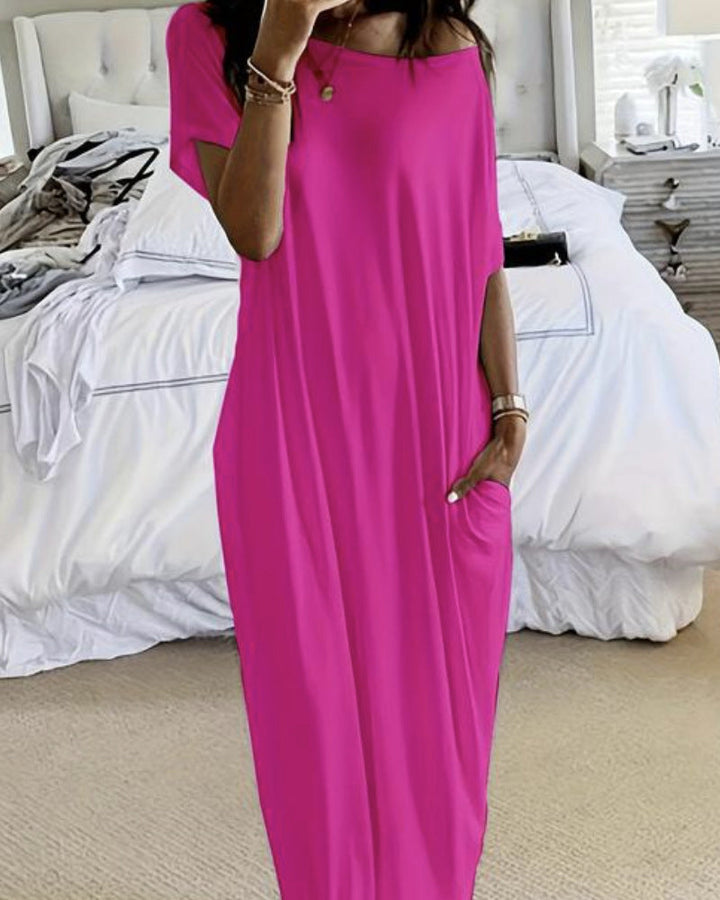 Aureline™ | Relaxed Off-Shoulder Dress