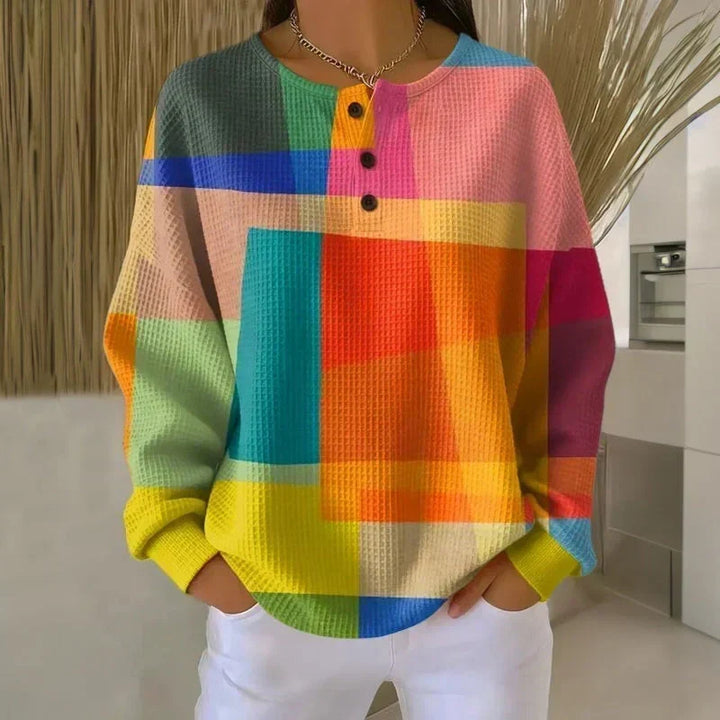 Consuelo | Waffle Pullover with Double Layer