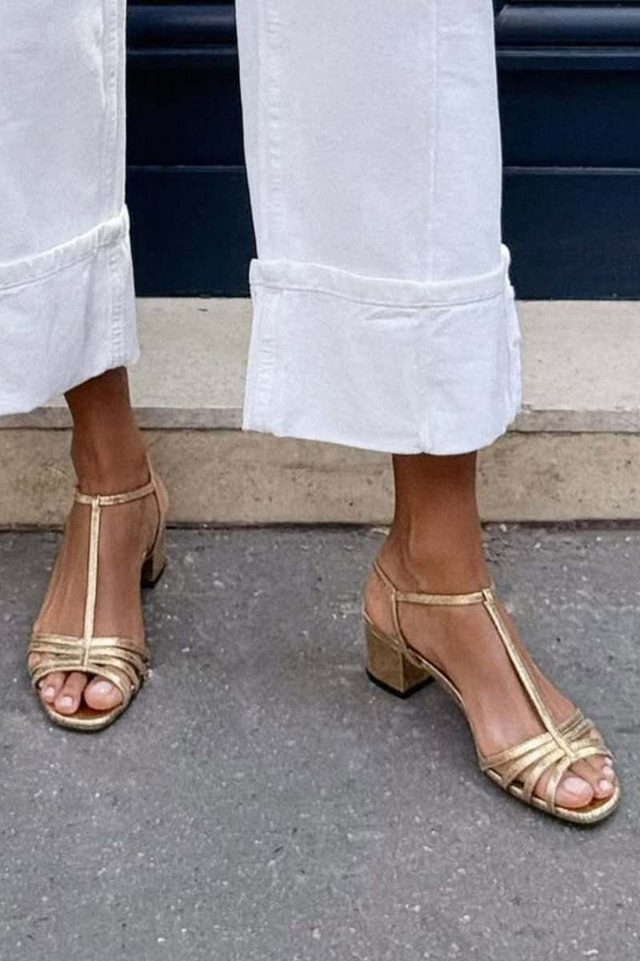 VIVIAN | Metallic Heeled Sandals