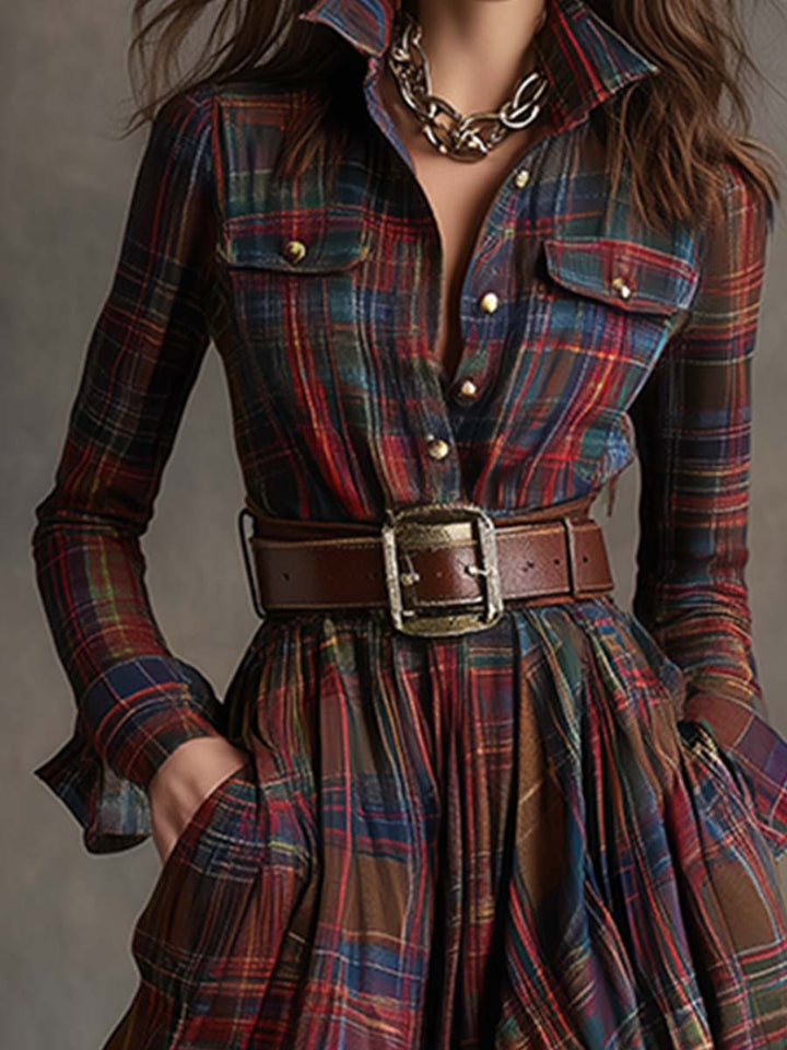 Mireline - Classic Button-Up Shirt Dress